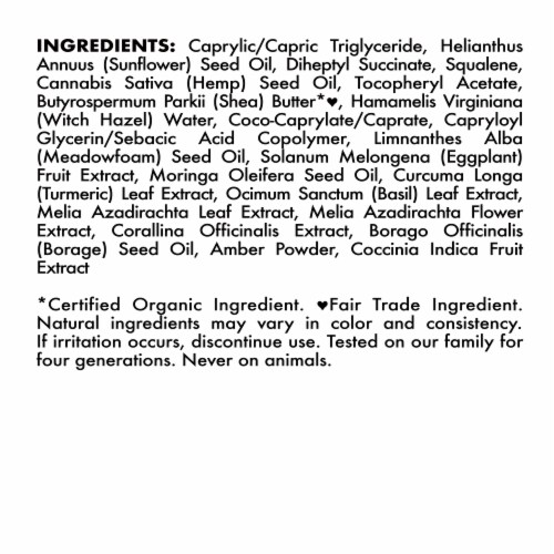 Shea Moisture® Paraben-Free Cannabis Sativa Face Oil Serum for Sensitive Skin Perspective: bottom