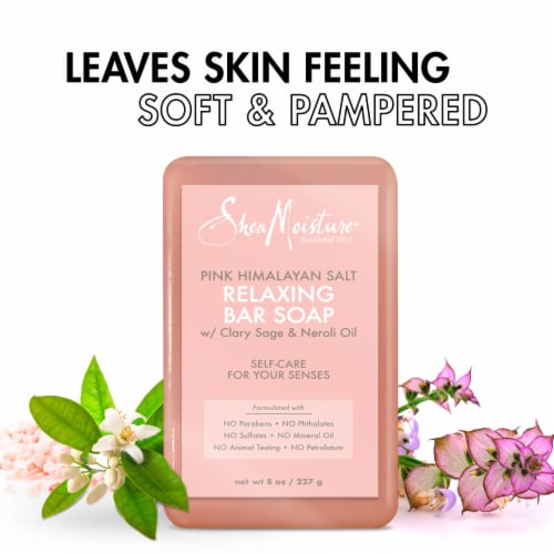 SheaMoisture Pink Himalayan Salt Relaxing Bar Soap Perspective: bottom