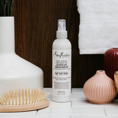Shea Moisture 100% Extra Virgin Coconut Oil Leave-in Conditioner Treatment Perspective: bottom