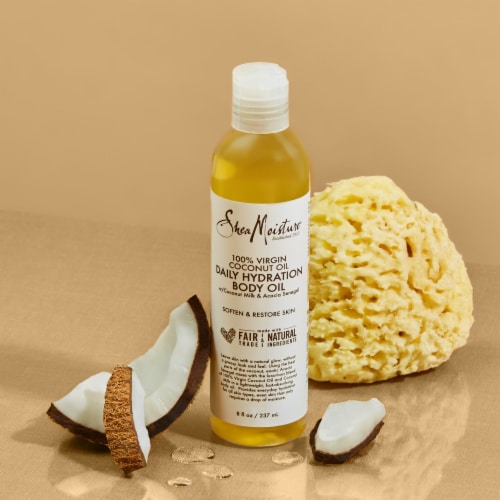 SheaMoisture Virgin Coconut Oil Daily Hydration Body Oil Perspective: bottom