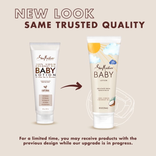 SheaMoisture 100% Virgin Coconut Oil Baby Lotion Perspective: bottom