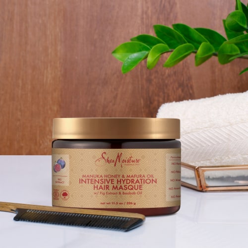 SheaMoisture Hair Masque For Dry, Damaged Hair, Manuka Honey & Mafura Oil Perspective: bottom