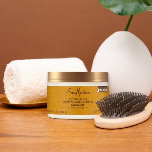 SheaMoisture Hair Masque Raw Shea Butter for Curly Hair Deep Conditioner to Moisturize and Renew Perspective: bottom