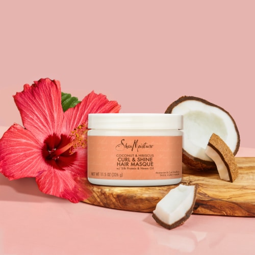 SheaMoisture Coconut & Hibiscus Hair Mask Perspective: bottom