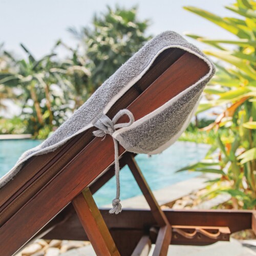 Arkwright Tie & Dry Beach Towel (2 Pack), 30x70 in, Alloy Perspective: bottom