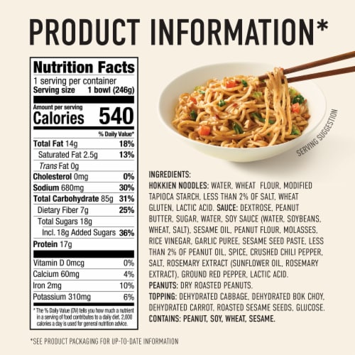 Annie Chun's Thai Style Peanut Sesame Noodle Bowl Perspective: bottom