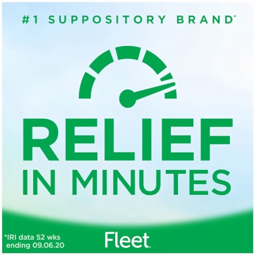 Fleet Adult Glycerin Suppositories (Pack of 8) Perspective: bottom
