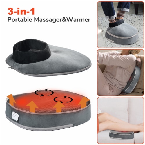 Yescom 2-in-1 Electric Shiatsu Foot & Back Massager Warmer Fast Heating Pad 12 Rollers Perspective: bottom