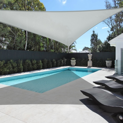 Yescom 25 Ft 97% UV Block Triangle Sun Shade Sail Canopy Cover Net for Patio Poolside Perspective: bottom