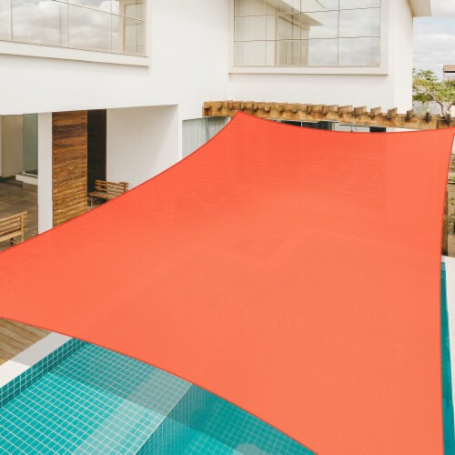 19x13 Ft 97% UV Block Rectangle Sun Shade Sail Canopy Outdoor Patio Pool Yard Perspective: bottom