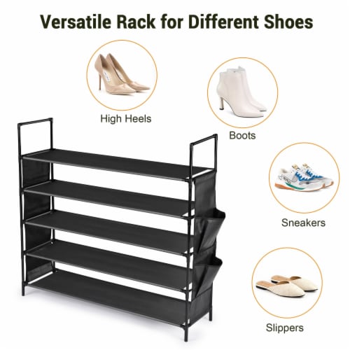 Yescom 2 Pack 5 Tier Metal Shoe Rack 50 Pair Storage Stackable Organizer  Entryway Dorm, 1 - Fry's Food Stores