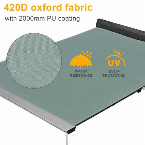 8.2x7.6 ft Car Side Awning Rooftop with LED Light Pull Out