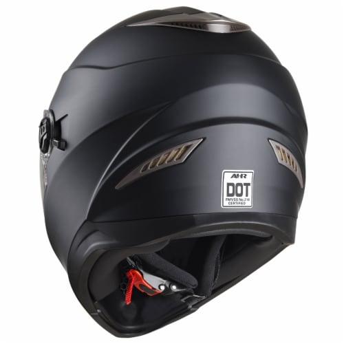 AHR RUN-F Full Face Dual Visors Motorcycle Helmet with Bluetooth Headset DOT Perspective: bottom
