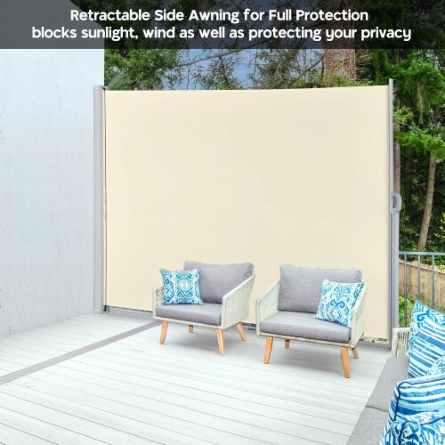 Yescom 240 x71 Retractable Patio Screen Outdoor Partition Side Awning Privacy Wind Sun Shade Perspective: bottom