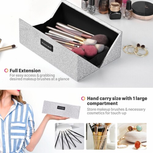 Byootique Makeup Brush Holder Case PU Cosmetic Organizer Travel