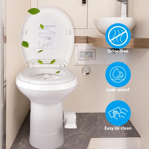 Yescom RV Toilet Gravity Flush Camper Toilet 20 High Profile Travel Trailer Toilet for RV 3 3 packs Fry s Food Stores