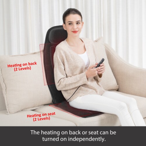 HoMedics Portable Back Massage Heated Cushion - Black, 1 ct - Kroger