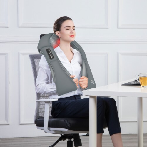 Snailax Heated Neck and Shoulder Massager, Electric Heating Pad