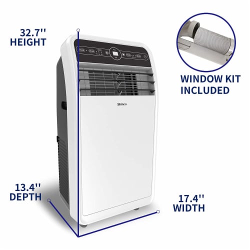 Shinco 10,000 BTU Portable AC Unit, Dehumidifier, and Fan for 300 SqFt Rooms Perspective: bottom