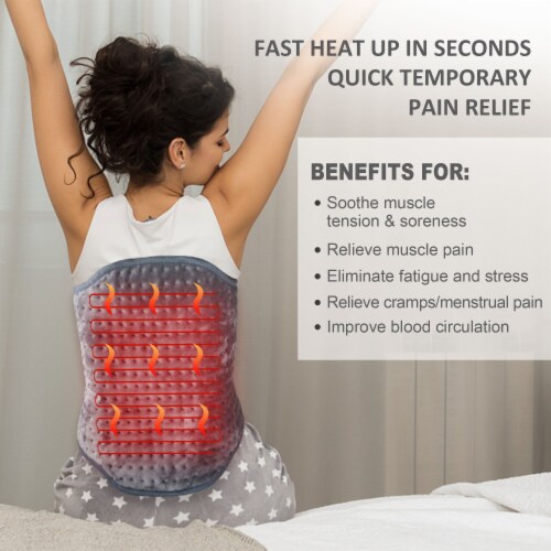 Snailax Heating Pad for Back Pain Relief -KH-019F3-2 Perspective: bottom