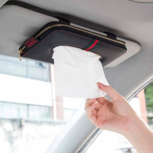 Polyurethane Leather Clutch Tissue Box Cover Perspective: bottom