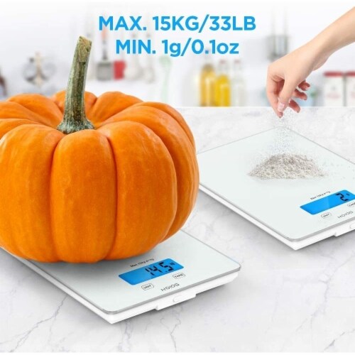 USB Rechargeable Food Scale, 33lb 15Kg Kitchen Scale Digital Weight Grams and oz for Cooking Perspective: bottom