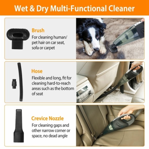 Car Handheld Vacuum Cleaner Cordless Rechargeable Hand Vacuum Portable Strong Suction Vacuum Perspective: bottom