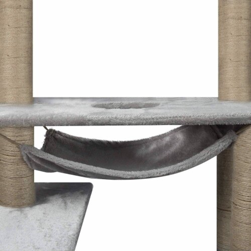 55.1  Multi-Scratcher Scratching Post Cat Tree – Grey Perspective: bottom