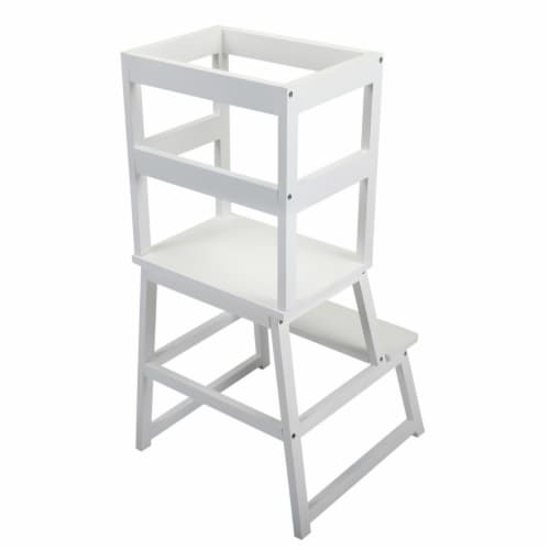 Kid 2-Step Stool with Safety Rails, Kitchen Helper Stool for Toddlers Aged 1-5 Within 150 Perspective: bottom
