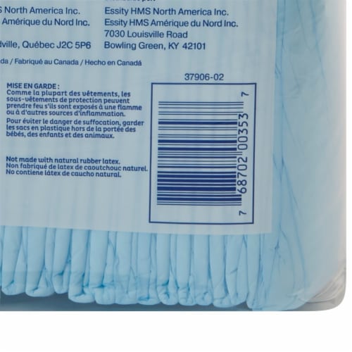 TENA Extra Disposable Underpad Polymer 17X24 353 25 pads Perspective: bottom