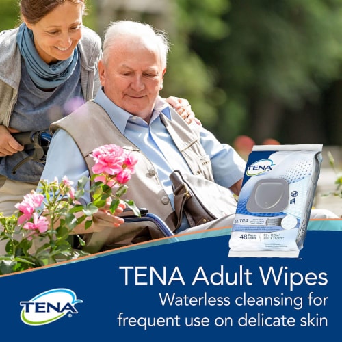 TENA Adult Wipe or Washcloth 7.5 x 12.5 Perspective: bottom