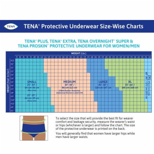TENA ProSkin Plus Disposable Underwear Pull On with Tear Away Seams Large, 72633, 18 Ct Perspective: bottom