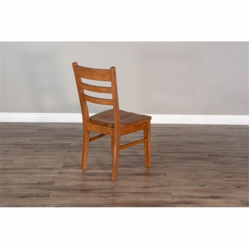 Sunny Designs Sedona 37  Ladderback Chair with Wood Seat in Rustic Oak Perspective: bottom