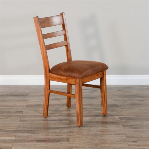Sunny Designs Sedona 37  Ladderback Chair with Cushion Seat in Rustic Oak Perspective: bottom