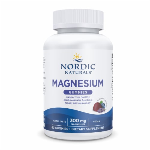 Nordic Naturals® Blueberry Lavender Flavor Magnesium Gummies 300mg Perspective: bottom