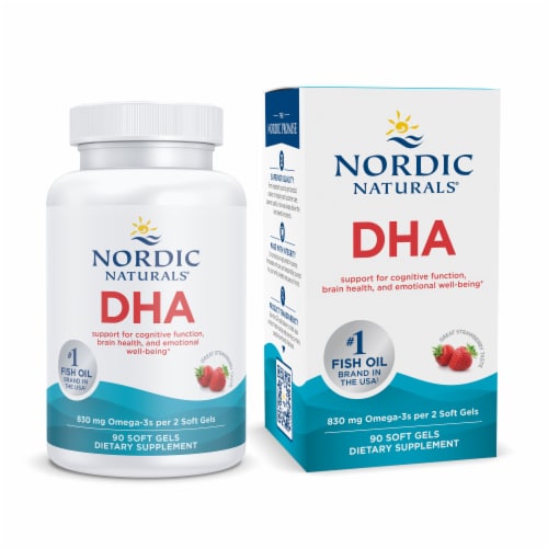 Nordic Naturals® DHA Strawberry Soft Gels Perspective: bottom