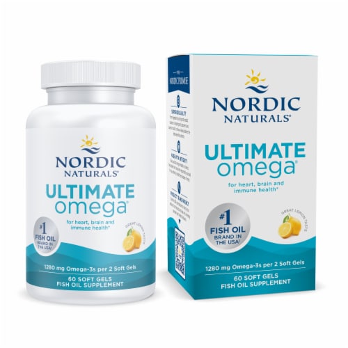 Nordic Naturals® Ultimate Omega® Lemon Flavored Soft Gels Perspective: bottom