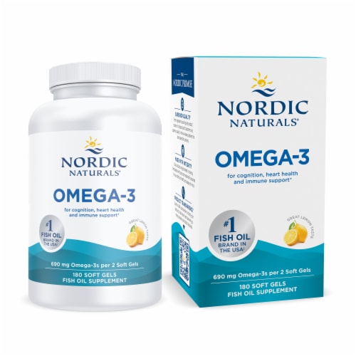 Nordic Naturals® Omega-3 Lemon Fish Oil Soft Gels Perspective: bottom