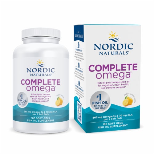 Nordic Naturals® Lemon Flavor Complete Omega Soft Gels Perspective: bottom