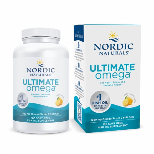 Nordic Naturals® Ultimate Omega® Lemon Soft Gels - 1280mg Perspective: bottom