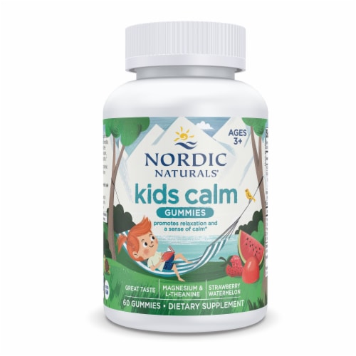 Nordic Naturals® Strawberry-Watermelon Flavored Kids Calm Gummies Perspective: bottom