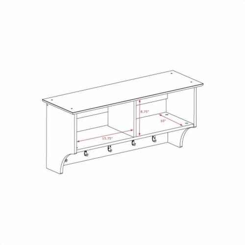 Prepac 36 Wide Hanging Entryway Shelf in Black 1 Harris Teeter