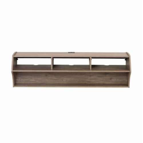 Prepac Altus Plus 58 Floating TV Stand in Drifted Gray 1 Foods Co