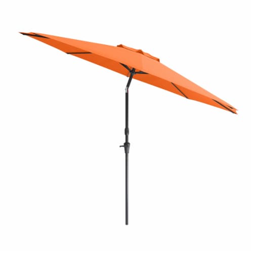 UV and Wind Resistant Tilting Patio Umbrella in Cobalt Blue - CorLiving Perspective: bottom