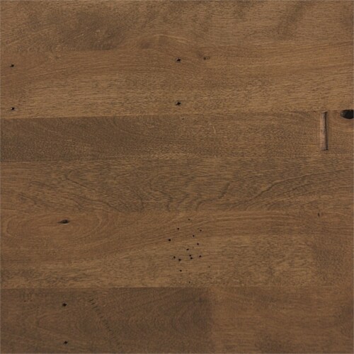Amisco Laredo Distressed Wood and Metal Dining Table in Brown/Gun Metal Perspective: bottom