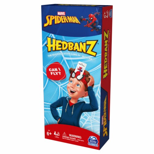 Spin Master Games Hedbanz Picture Guessing Card Game Spiderman Pack Perspective: bottom