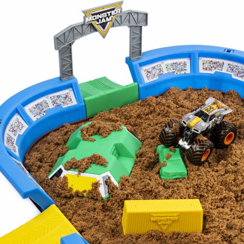 Monster Jam Kinetic Dirt Arena Playset Perspective: bottom