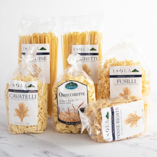 Isola Bronze Cut Rigatoni Pasta Perspective: bottom