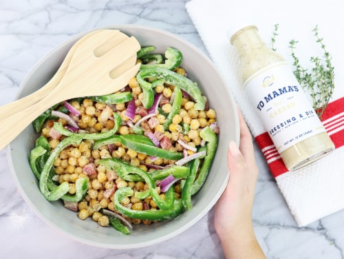 Yo Mama's Foods Keto Caesar Salad Dressing (4) Bottles Perspective: bottom