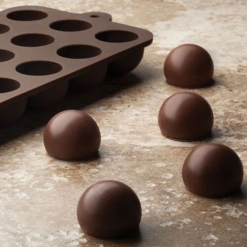 Harold's Kitchen Silicone Truffle Chocolate Mold - Brown Perspective: bottom
